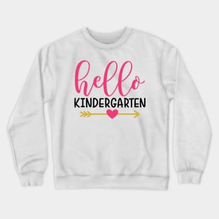 Hello Kindergarten Kids Back to School Cute Crewneck Sweatshirt